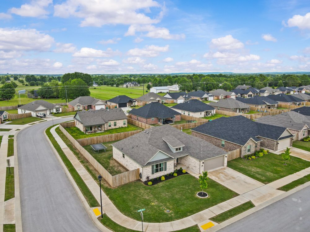 Aerial view of property