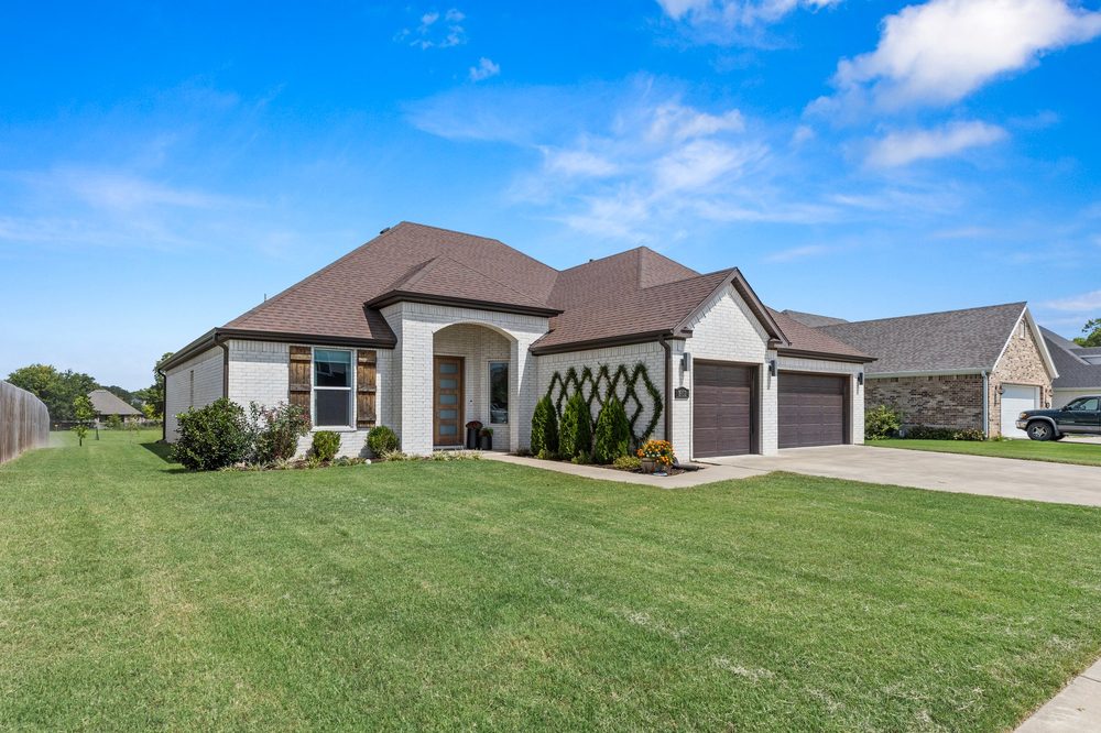 Front exterior of new construction home
